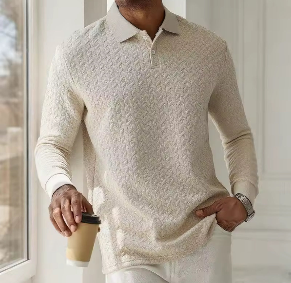 Men Long Sleeve Polo Shirt High Quality Male Clothing Office Polos T-shirt Business Poloshirt Casual Fashion Polo T Shirt Men